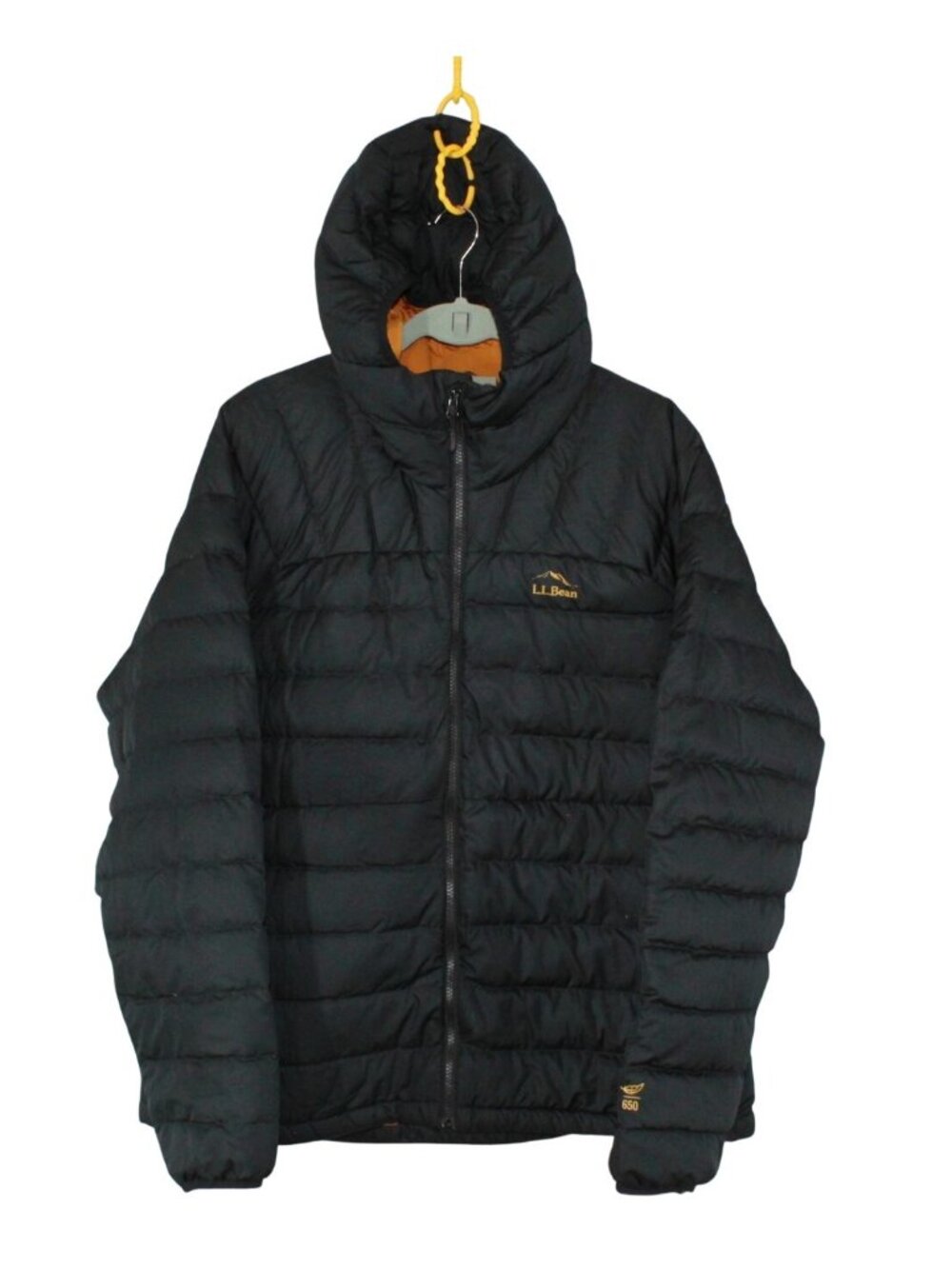 LL Bean Men's DownTek Hooded Jacket Black Warm Winter Casual Hiking Outdoor XL